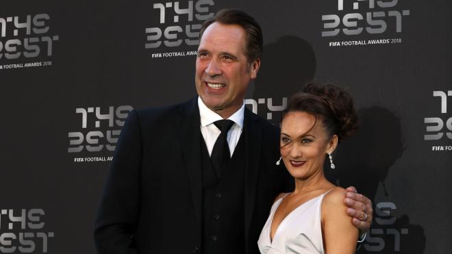 David Seaman y Frankie Poultney