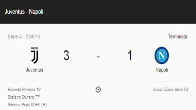 23/05/2015: Juventus 3-1 Napoli