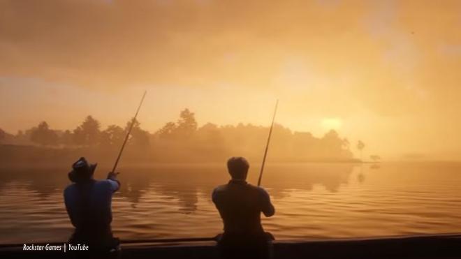 Fishing and hunting help Arthur Morgan's clan survive