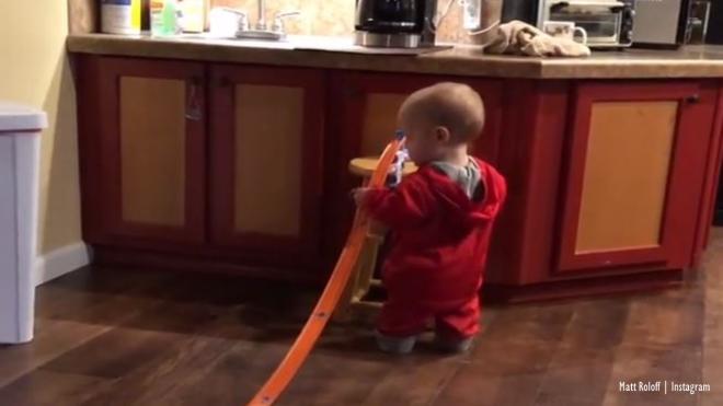 LPBW Baby J gets his first hot wheels track