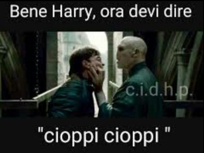 Lord Voldemort con Harry Potter