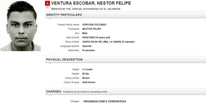 Nestor Felipe Ventura Escobar, 04/05/1999 (19 years old)