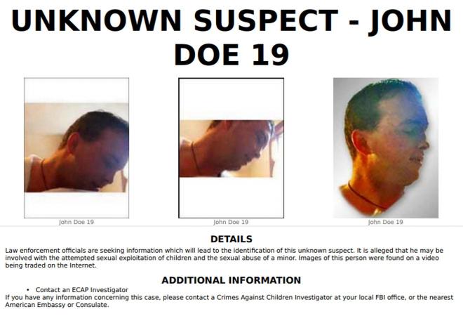 Unknown Suspect - John Doe 19