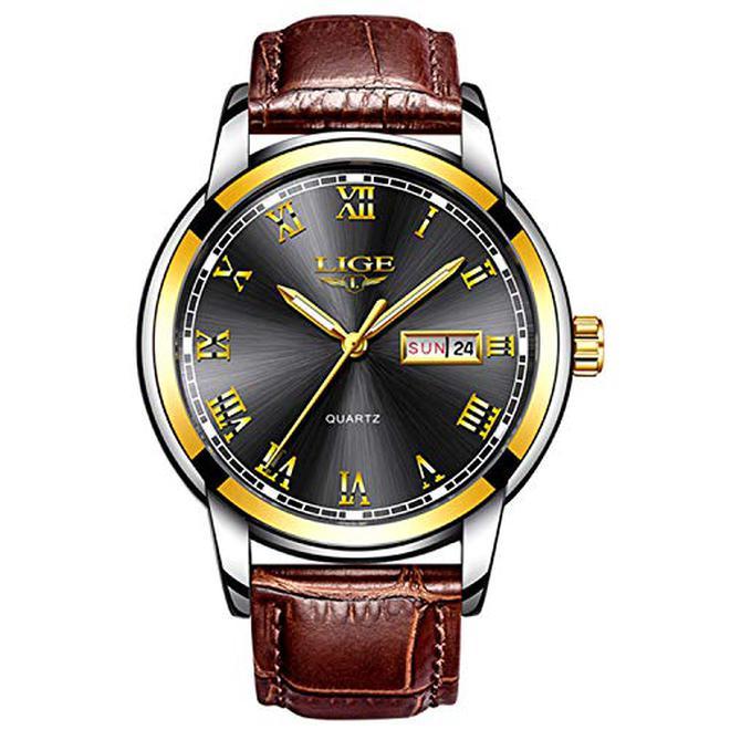 LIGE Mens Waterproof Watch