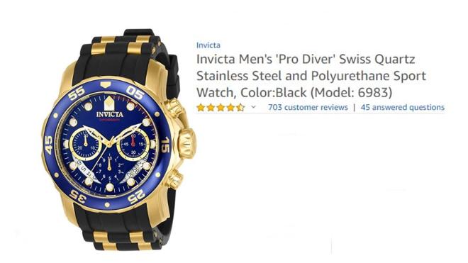 Invicta Men's 'Pro Diver' Swiss Quartz Stainless Steel and Polyurethane Sport Watch