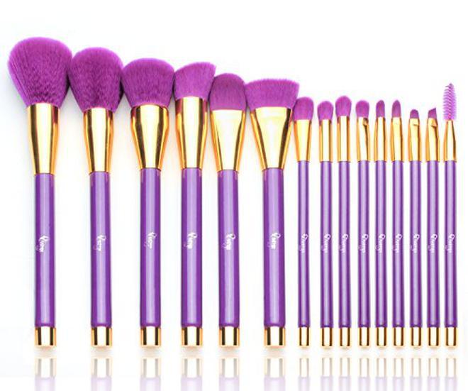 Qivange Makeup Brush Kit Purple
