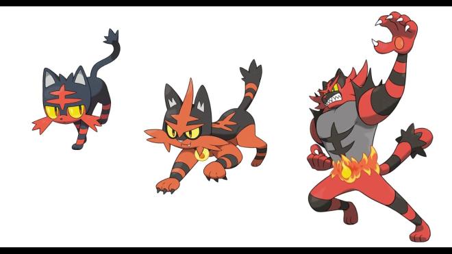 Litten, Torracat e Incineroar