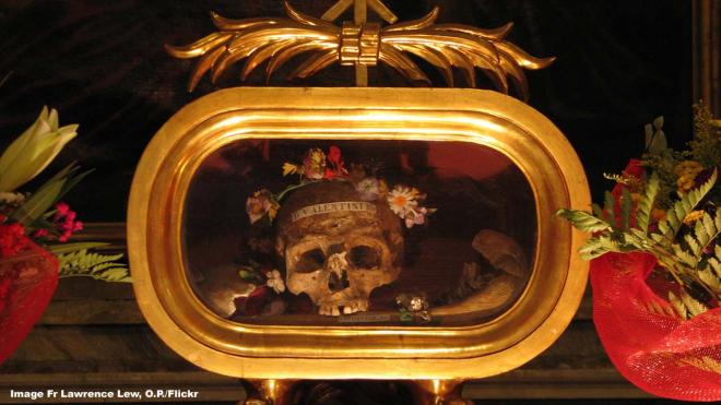 St. Valentine's Skull, 1 Via della Greca, Piazza della Bocca della Verit&agrave;, Rome