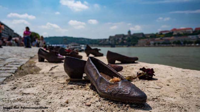 Shoes on the Danube Promenade - 18 Id. Antall J&oacute;zsef rkp. Budapest, Hungary