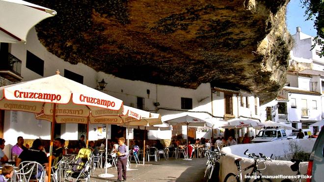 Setenil De Las Bodegas - a village built into the cliffs