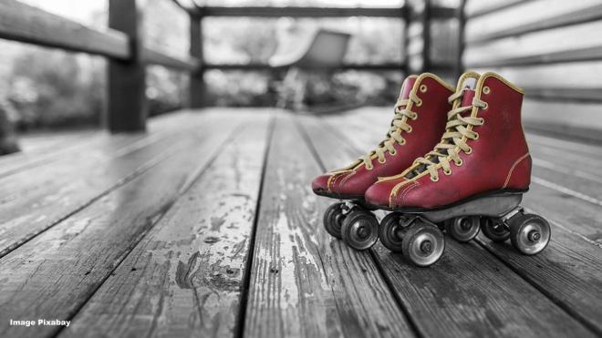 Roller-blading to church - Caracas, Venezuela