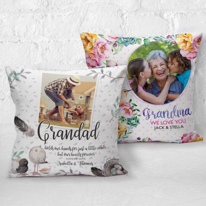 Un coussin avec photo