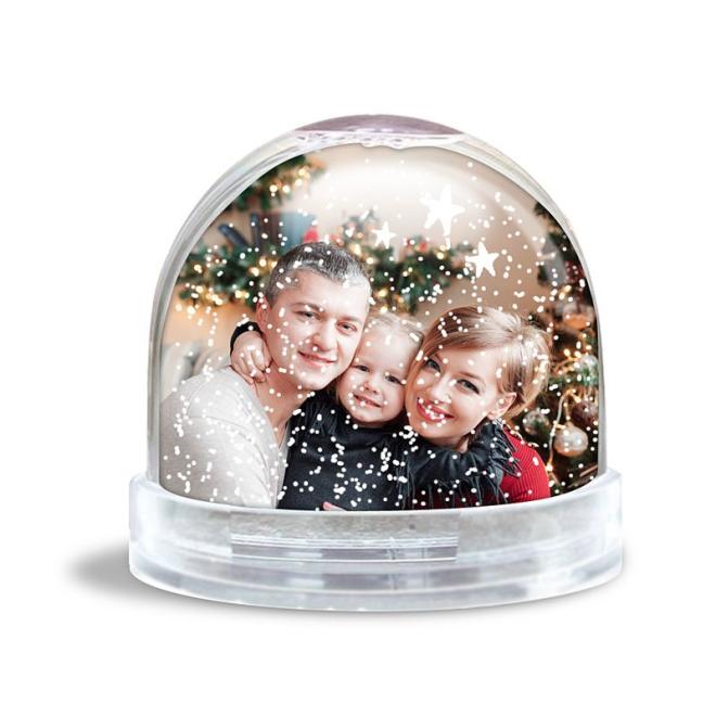 Une boule &agrave; neige avec photo