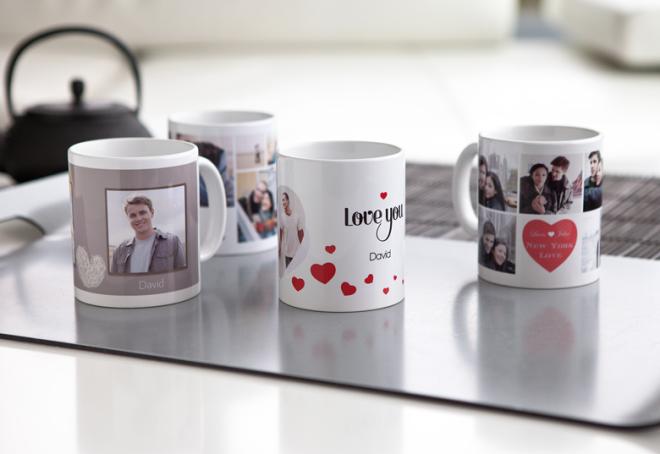 Un mug avec photo et message