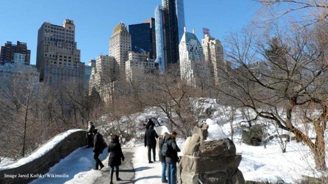 Winter fun in Central Park, New York City