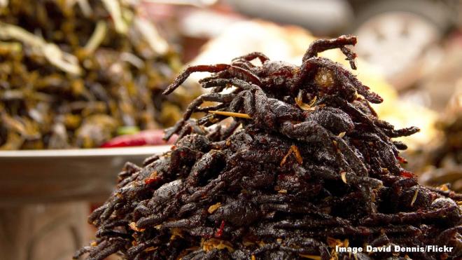 Deep-fried tarantulas - Cambodia