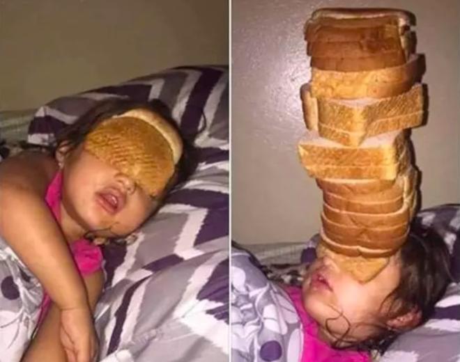 Trote do p&atilde;o no rosto