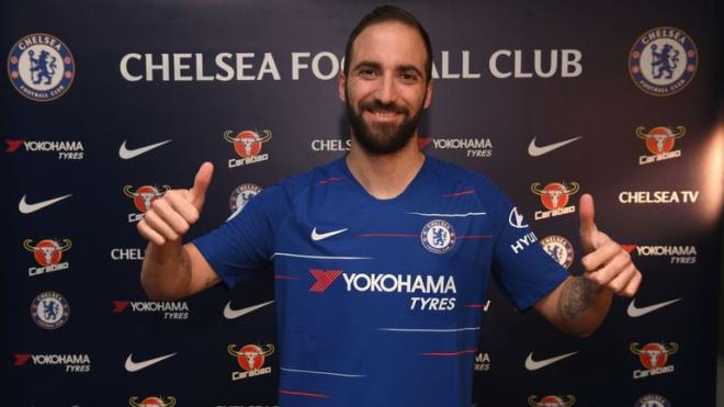 Gonzalo Higuain retrouve Sarri &agrave; Chelsea