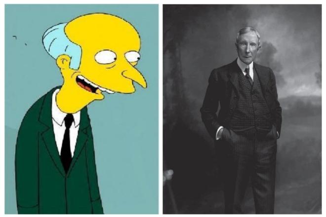 Sr. Burns: o tycoon John D. Rockefeller