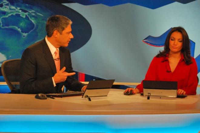 Patr&iacute;cia Poeta e William Bonner 