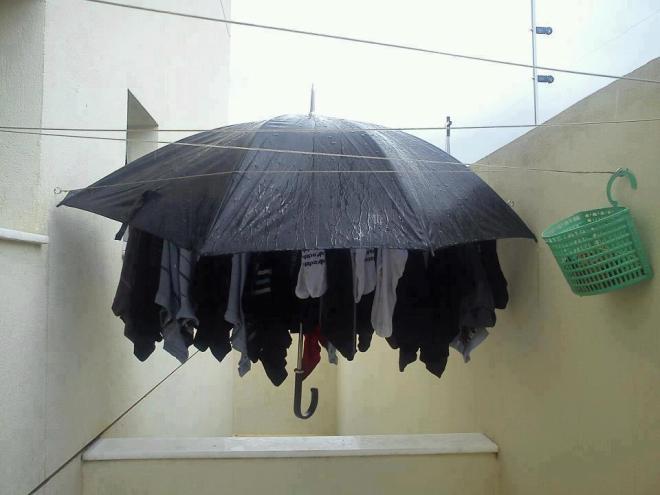 A roupa precisa secar