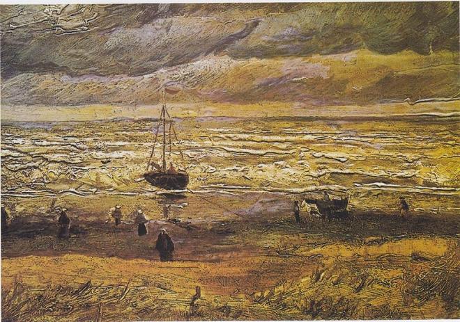 'View of the Sea' e 'Congregation Leaving the Reformed Church in Nuenen' - Van Gogh