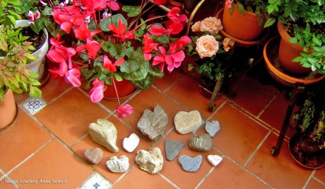 Larger hearts among the plants