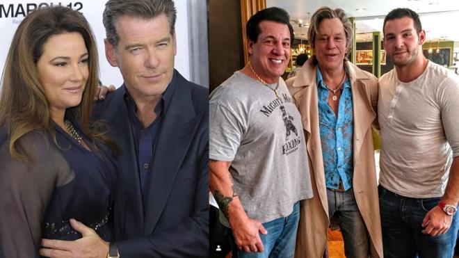 Pierce Brosnan e Mickey Rourke