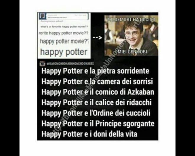 Ironia sulle disgrazie di Harry Potter