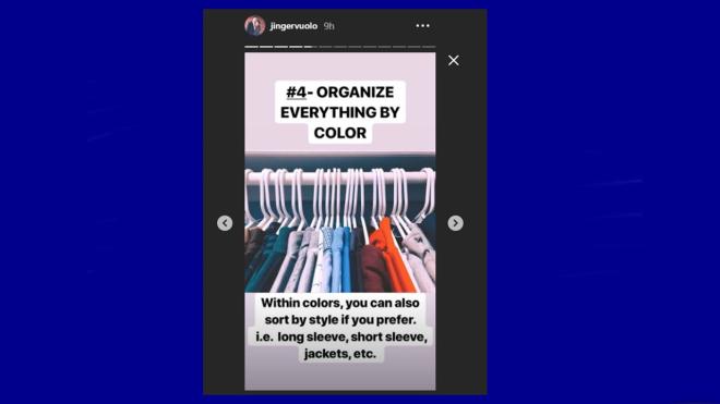 Organize clothing by color