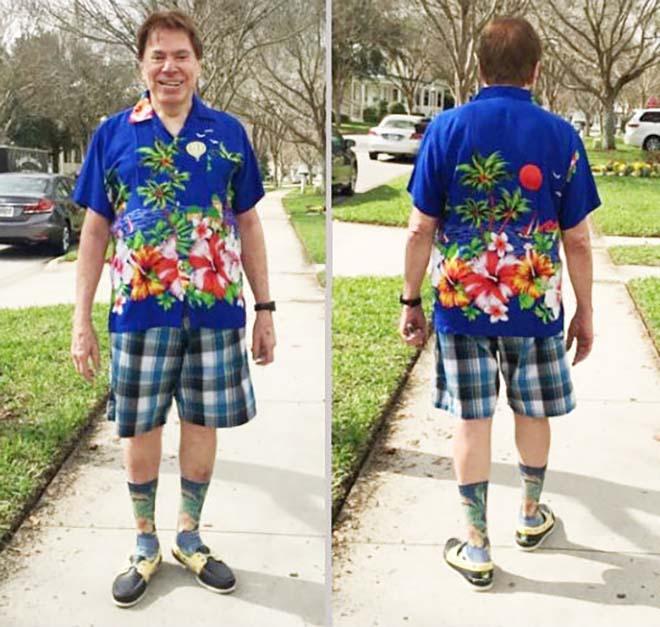 Estampas florais, xadrez e sapato bicolor