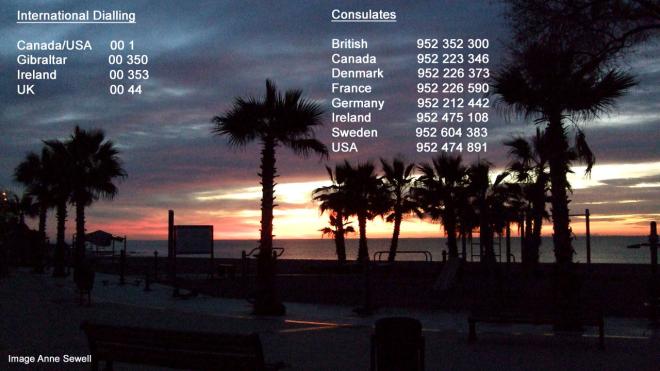 Telephone numbers for Consulates