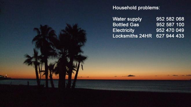 Water, gas or electricity problems