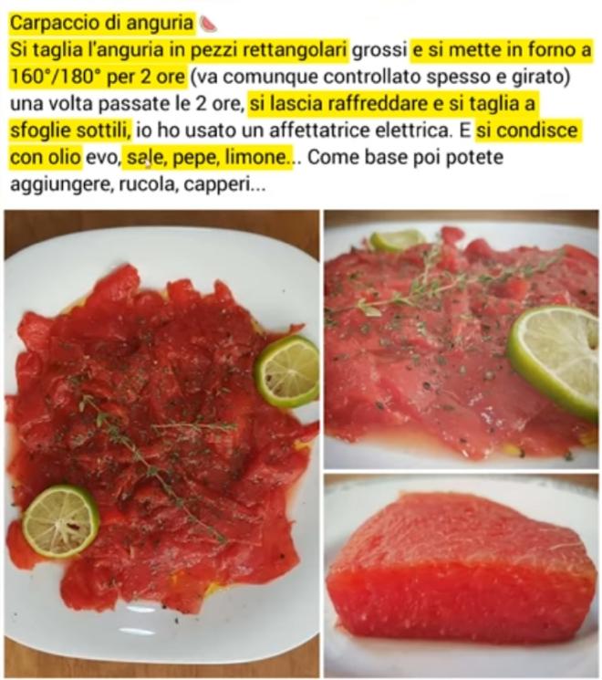 Carpaccio di anguria