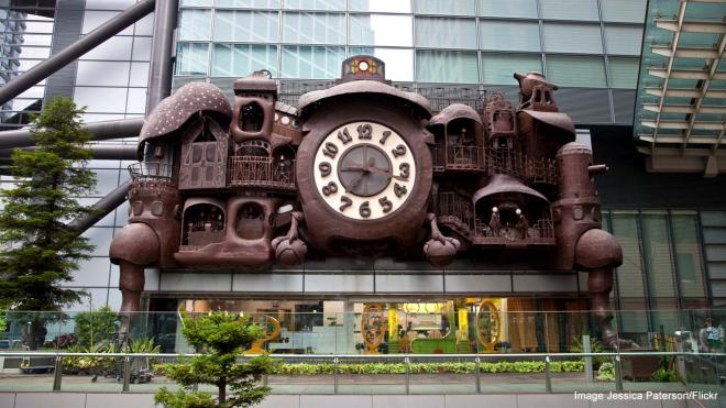 Giant Ghibli Clock - Nittele Tower, 1 Chome-6-1, Higashishinbashi, Tokyo, Japan