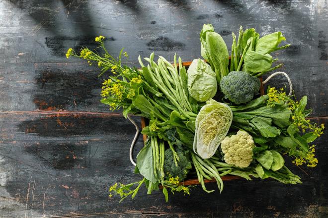 Verdure a foglia verde