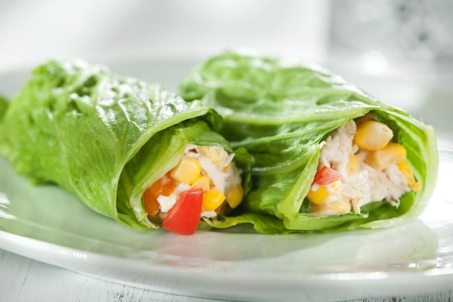 Lechuga romana en rollos