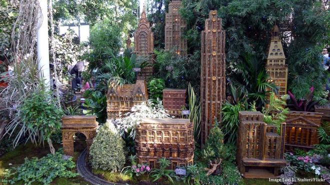 Holiday Train Show at New York Botanical Gardens, Bronx Park Rd, Bronx, New York, USA