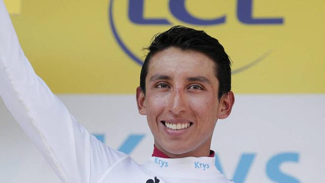 Maillot blanc : Egan Bernal (Ineos)
