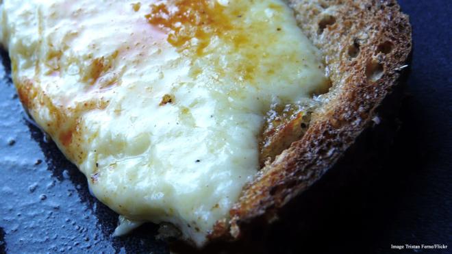 London, England - Cheese on toast (Grilled Cheese)