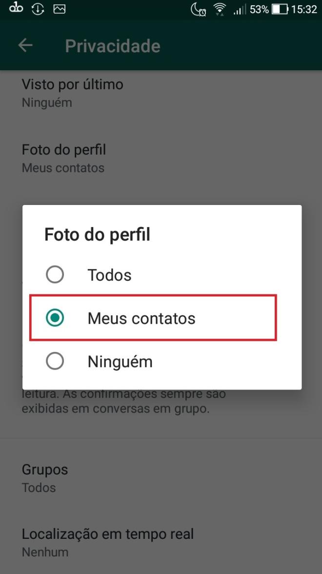 Aprenda a esconder sua foto de perfil de estranhos