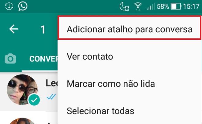 Criar atalhos para conversas