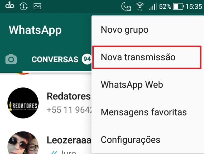 Enviar uma mensagem para v&aacute;rios contatos ao mesmo tempo