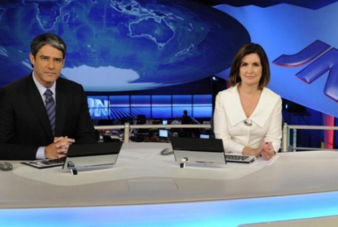 F&aacute;tima Bernardes e William Bonner