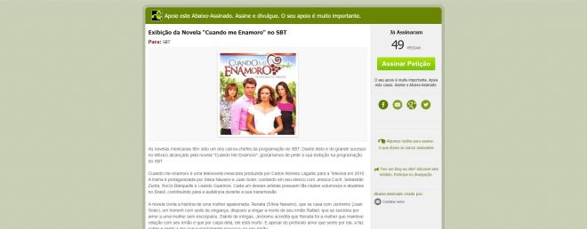 F&atilde;s fizeram abaixo-assinado