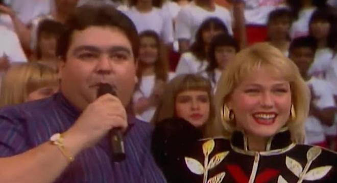 Xuxa no primeiro 'Doming&atilde;o do Faust&atilde;o'
