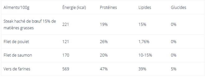 MOTIF 3 : Une poign&eacute;e de cricket = un steak de boeuf