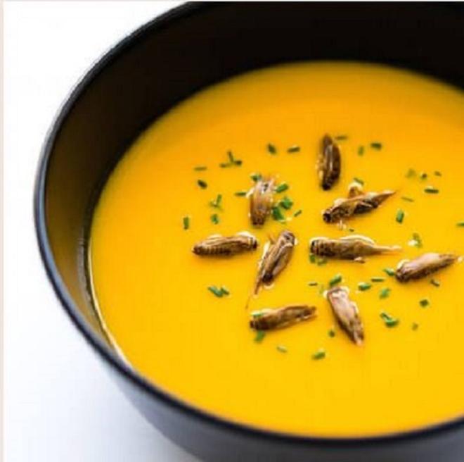 ENTREE : Soupe de potiron aux &eacute;clats de noisettes 