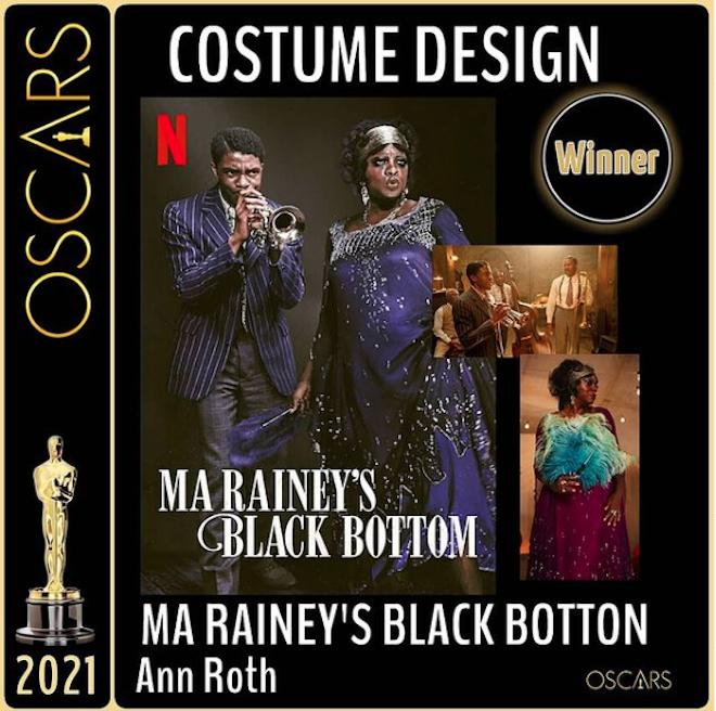 Mejor dise&ntilde;o de vestuario: La madre del blues (Ann Roth)