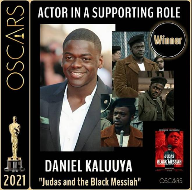 Mejor actor de reparto: Daniel Kaluuya por 'Judas y el mes&iacute;as negro'